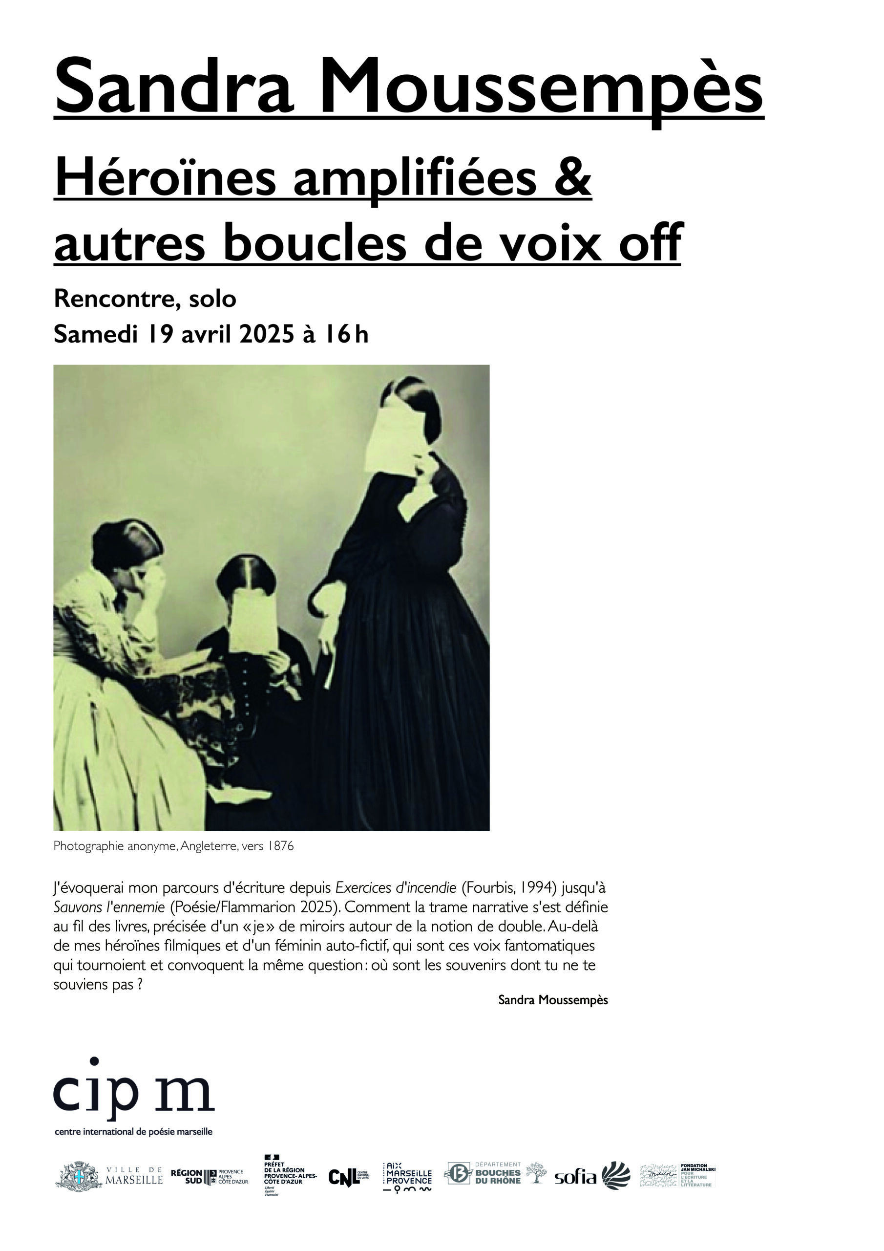 Sandra Moussenpès, 'Lectures, performances, rencontres', 2025 Sandra Moussenpès, 'Lectures, performances, rencontres', 2025